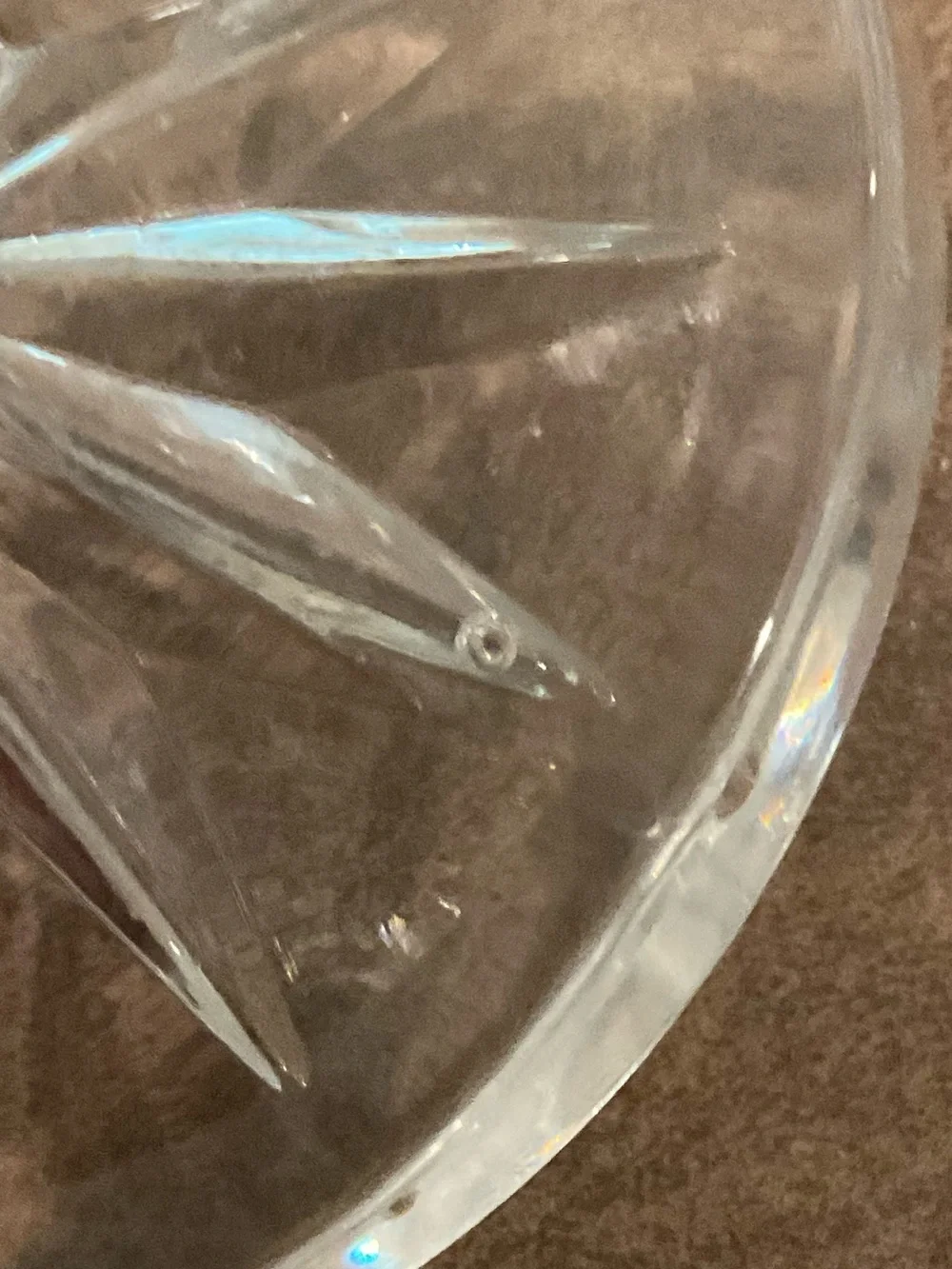 Vintage Unmarked Crystal Candlestick